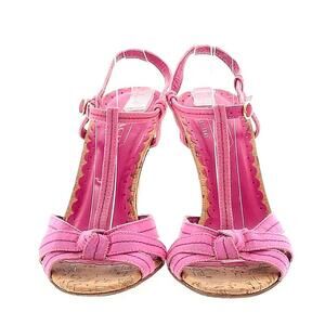 Y2K Vintage Coach Pink Strappy Heel Sandals